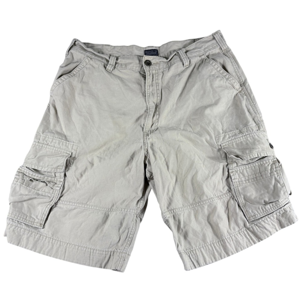 Vintage Levi Strauss Cargo Shorts Men W38 Tan Relaxed Durable Workwear